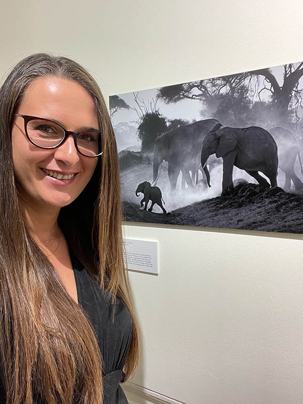 Ewa Jermakowicz landscape Photographer with her photo of Elephants that was shortlisted for the Sony World Photography Awards 2022